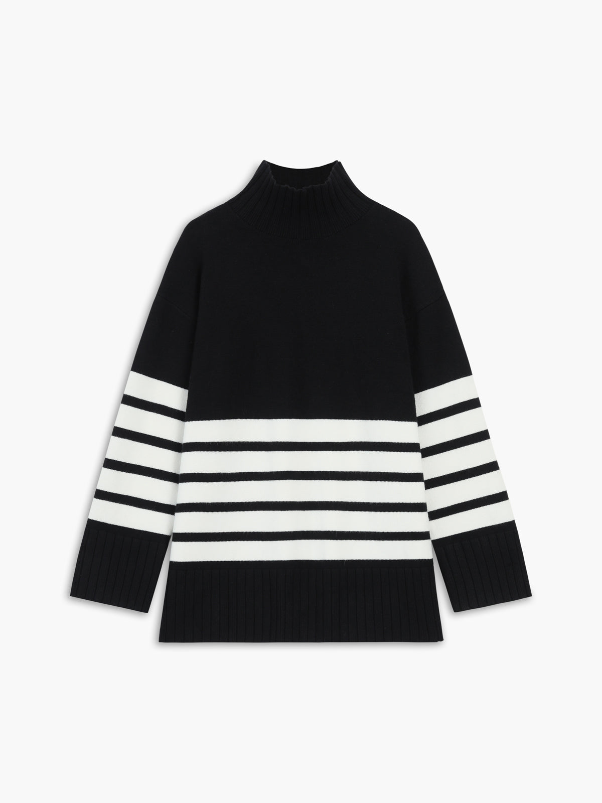 Colette – Gestreowany Mock-Neck-Pulower