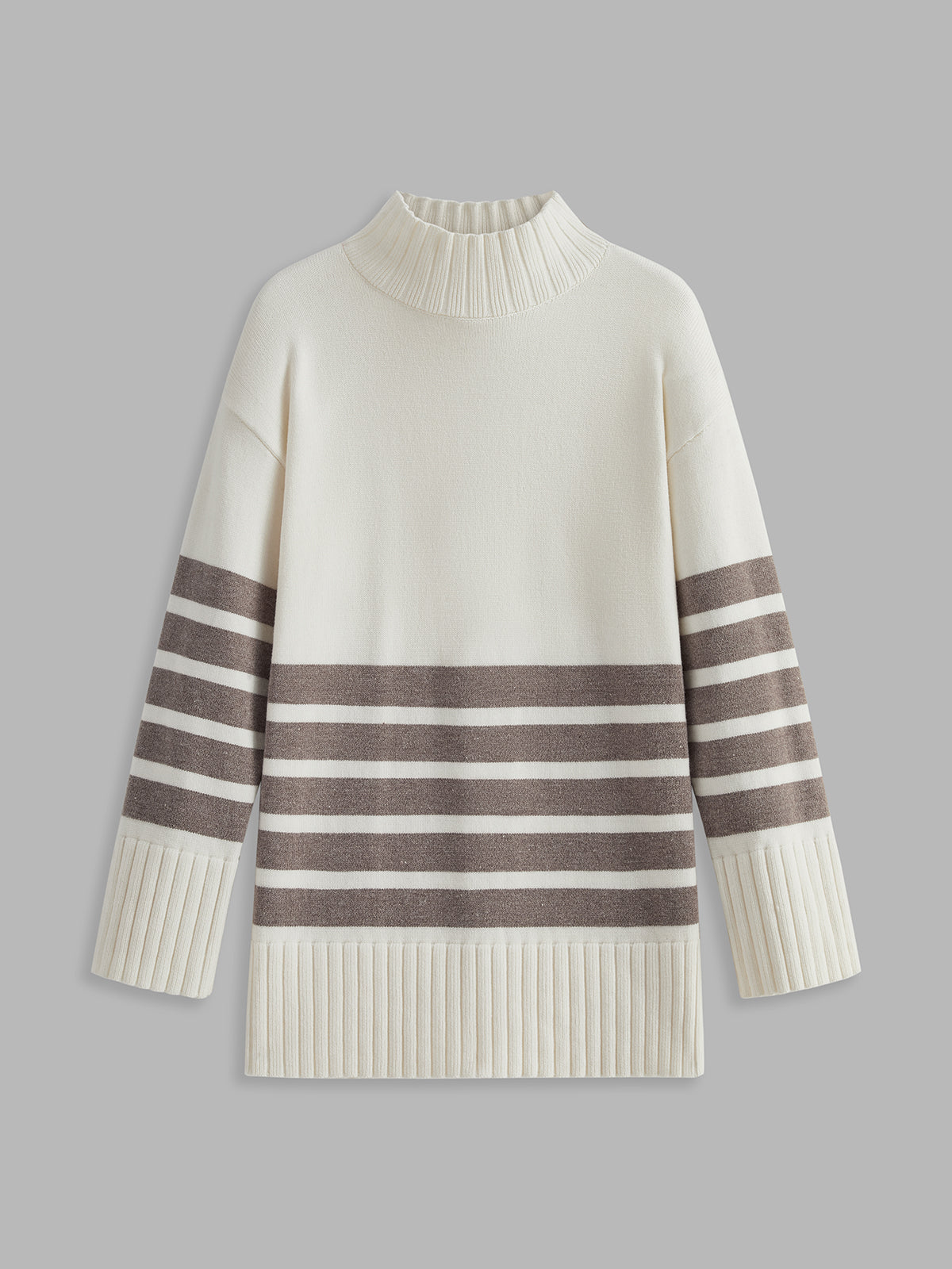 Colette – Gestreowany Mock-Neck-Pulower