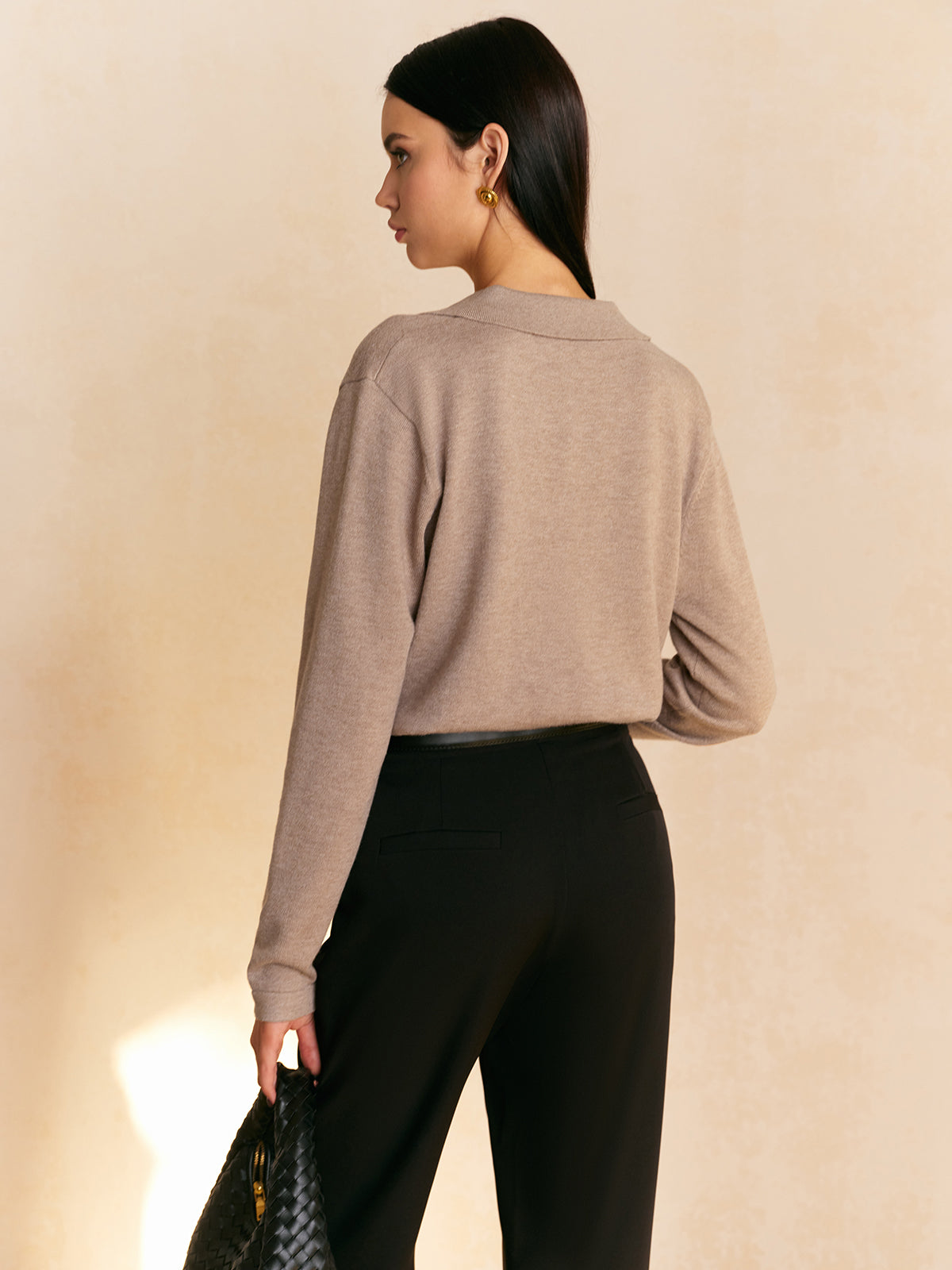 Fiona – Pullover z luźnym kołnierzem