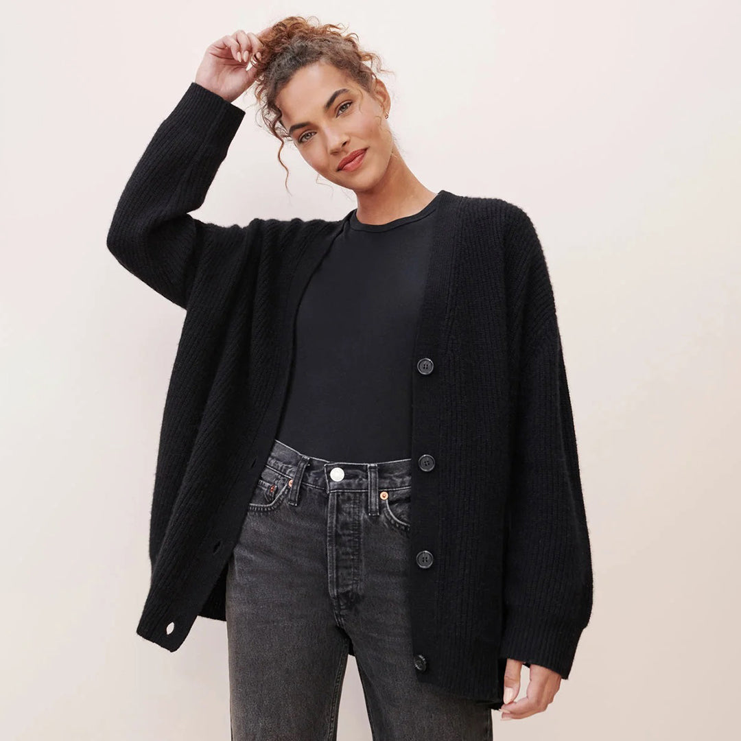 Leah – Oversize kardigan z kaszmiru dla kobiet