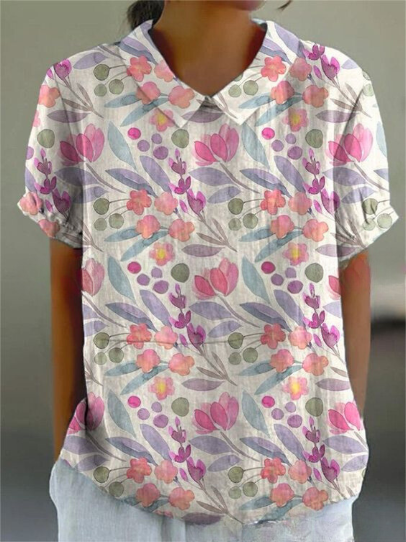 Shelby - Vintage Kwiatowa Bluzka Damska Casual