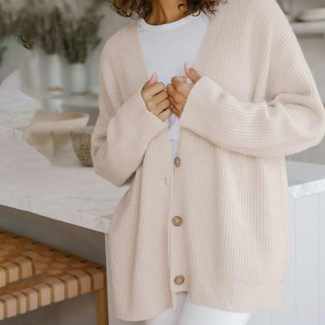 Leah – Oversize kardigan z kaszmiru dla kobiet