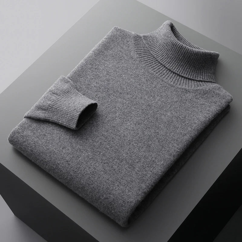 Louis - Sweter dzianinowy z rolowanym kołnierzem
