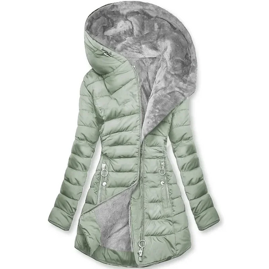 Caroline – Wygodny mantel z futrem