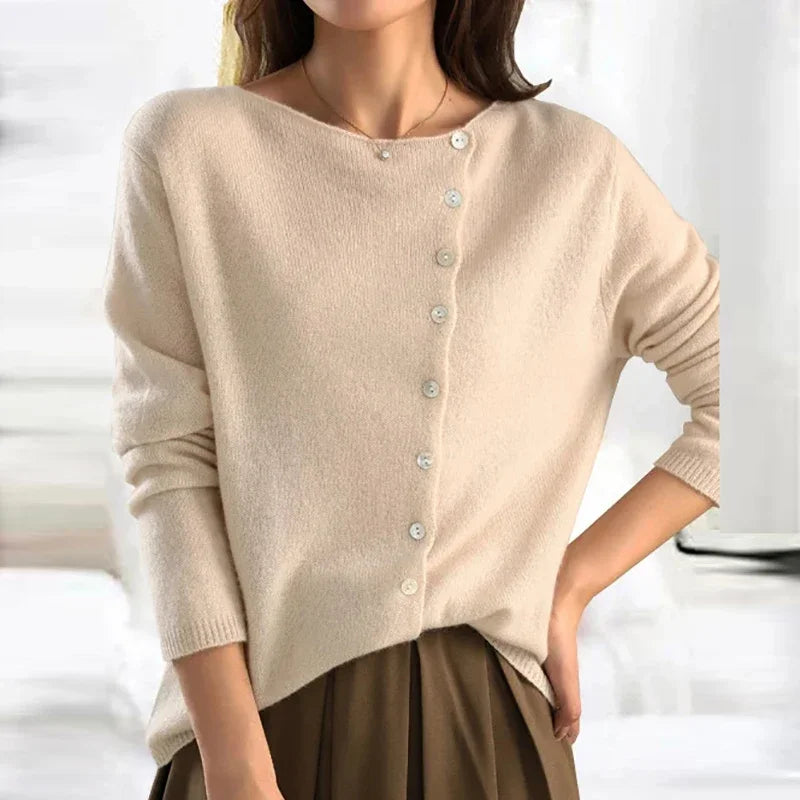 Zuri – Sweter Elegancki z Guzikami
