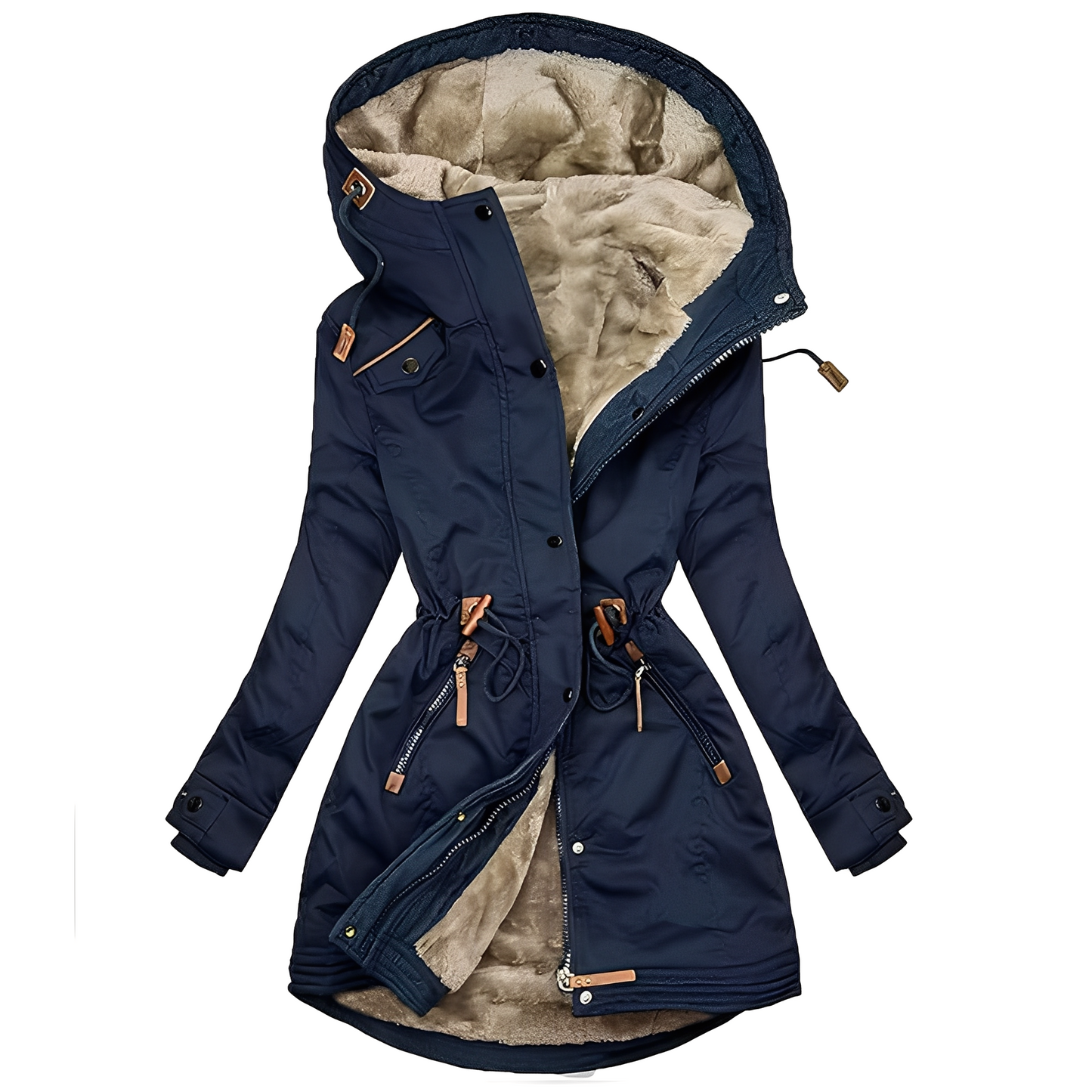 Lavena - Stylowy, wodoodporny płaszcz-parka dla kobiet