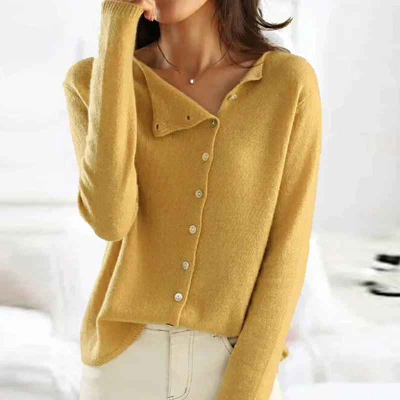 Zuri – Sweter Elegancki z Guzikami