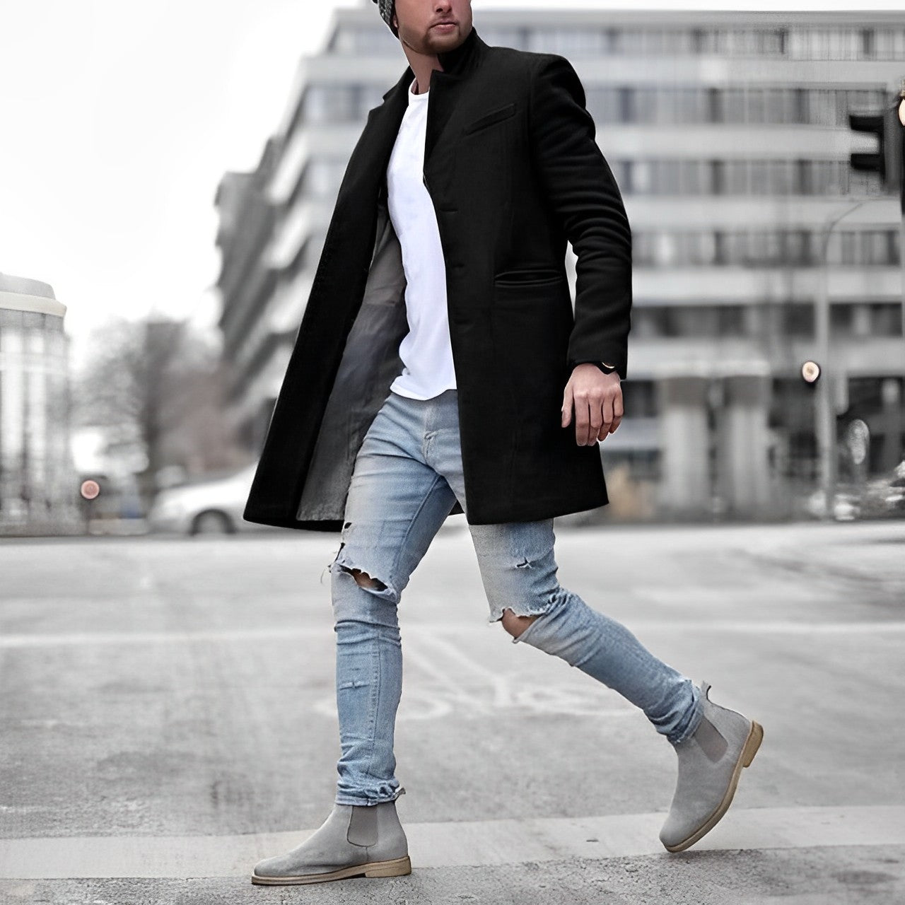 Hardy – Długi Płaszcz w nowoczesnym stylu