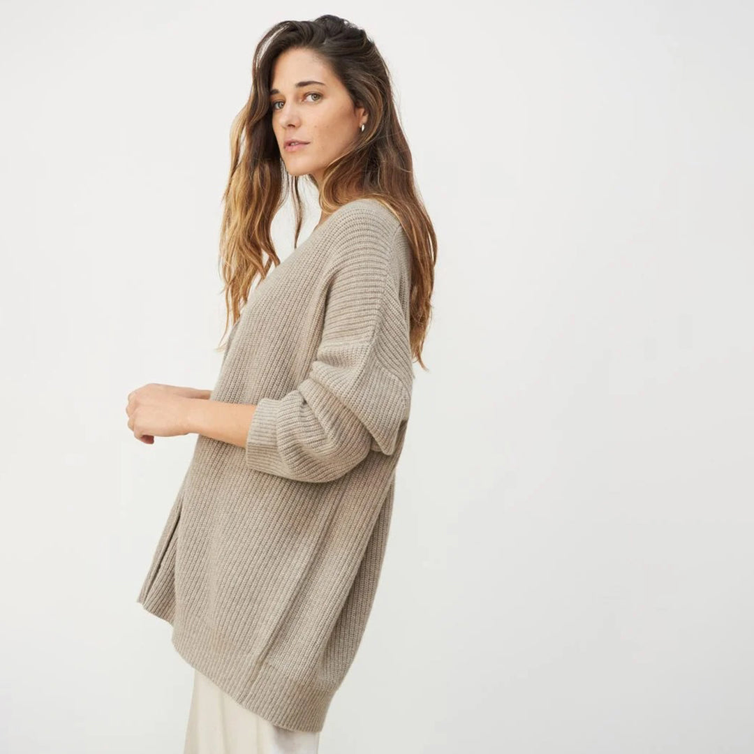 Leah – Oversize kardigan z kaszmiru dla kobiet