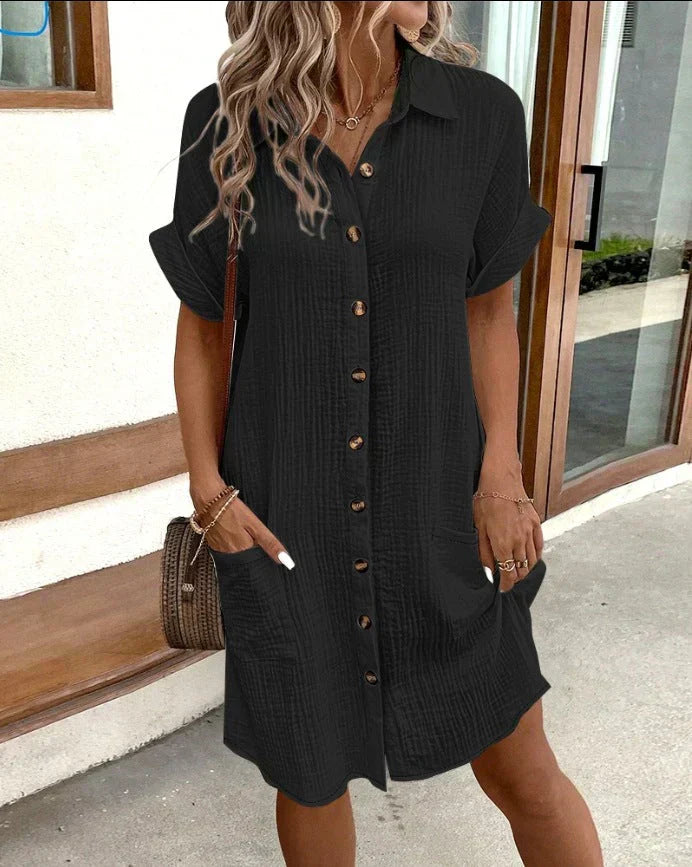 Lauryn - Lniana Sukienka w Stylu