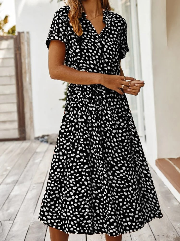 Vexana - Leichtes Sommerkleid Damen mit Print Elegant