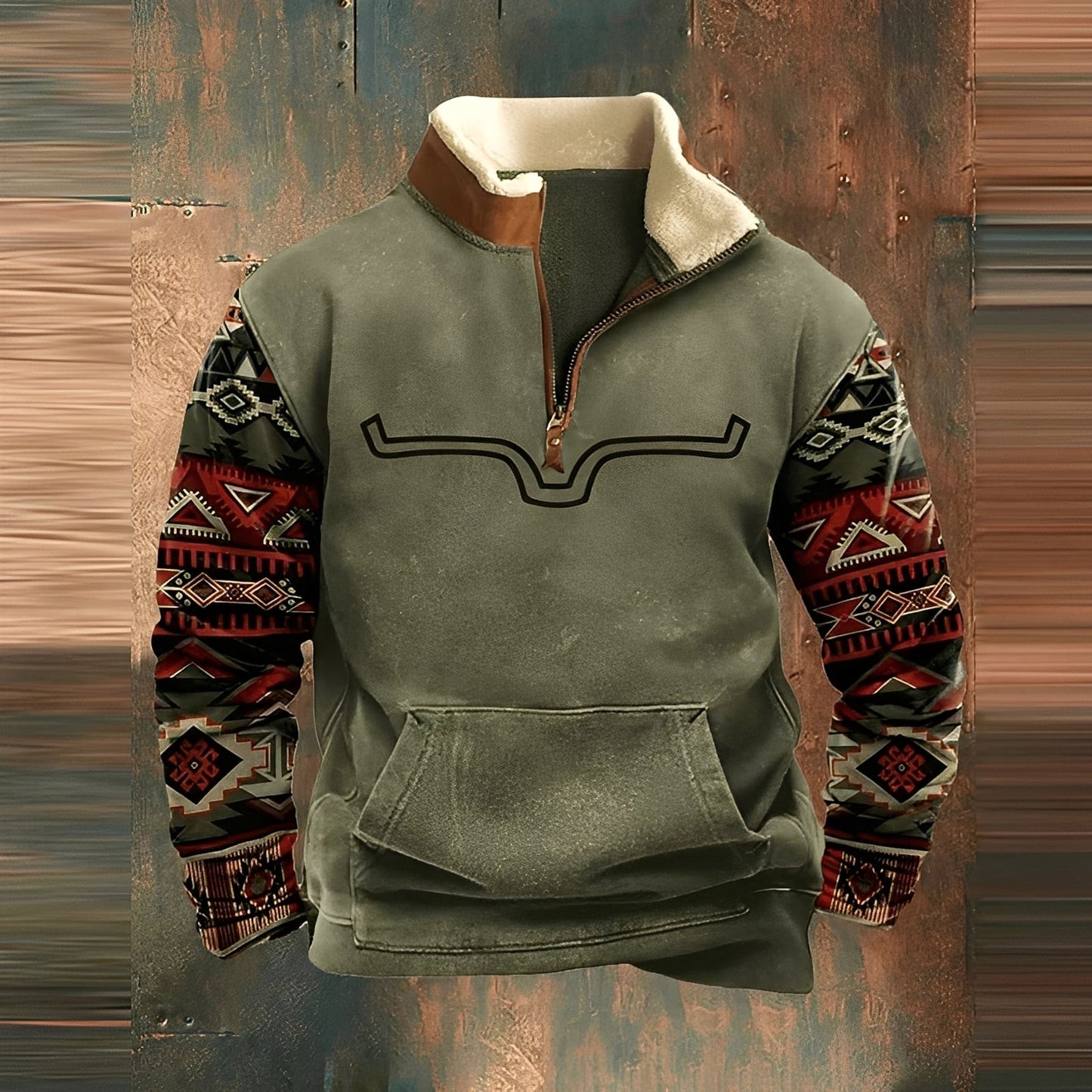 Kenton - Modny sweter męski z zamkiem