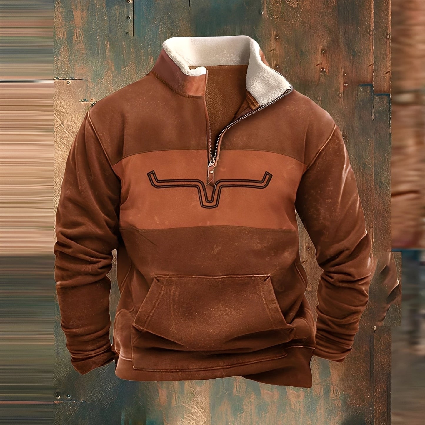 Kenton - Modny sweter męski z zamkiem