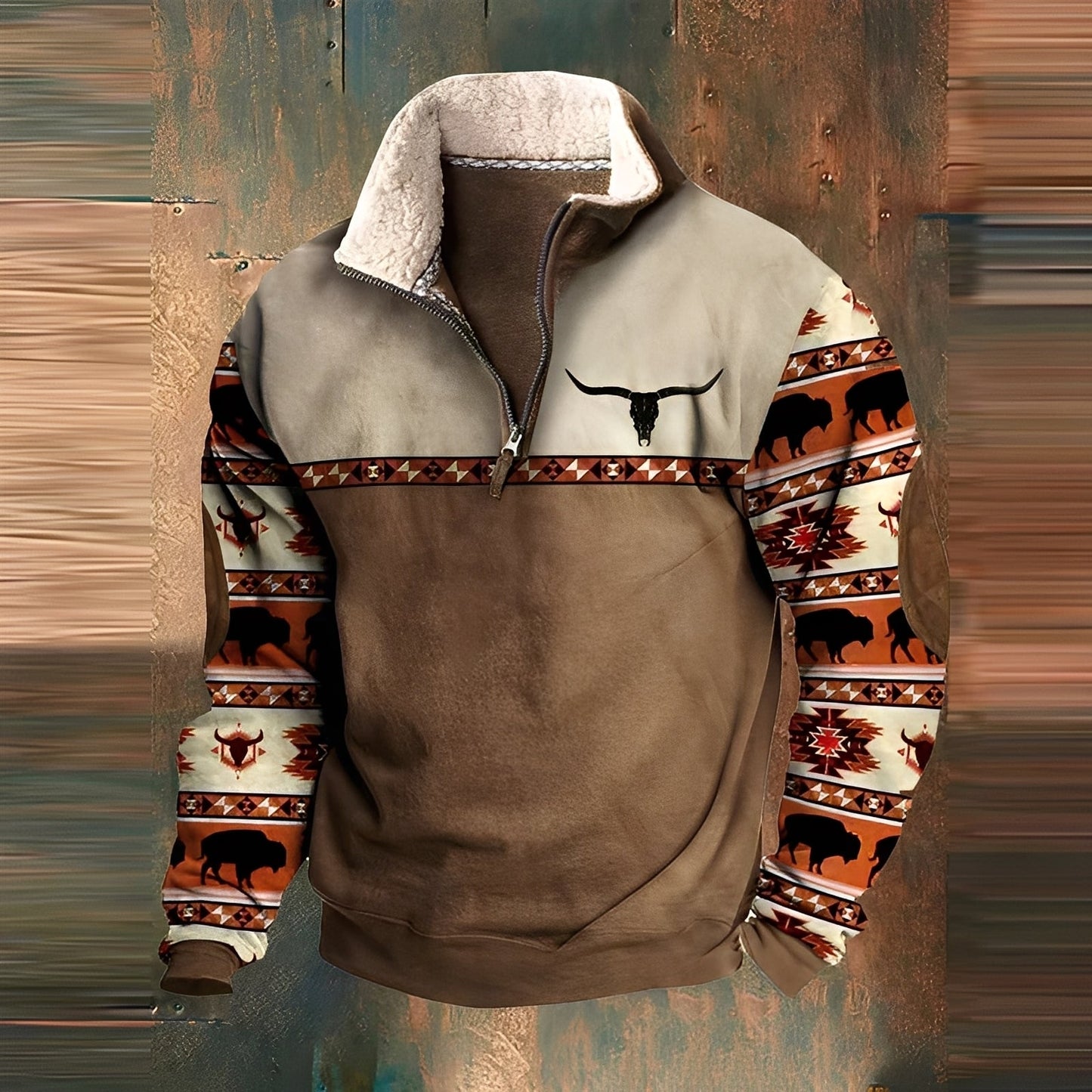 Kenton - Modny sweter męski z zamkiem