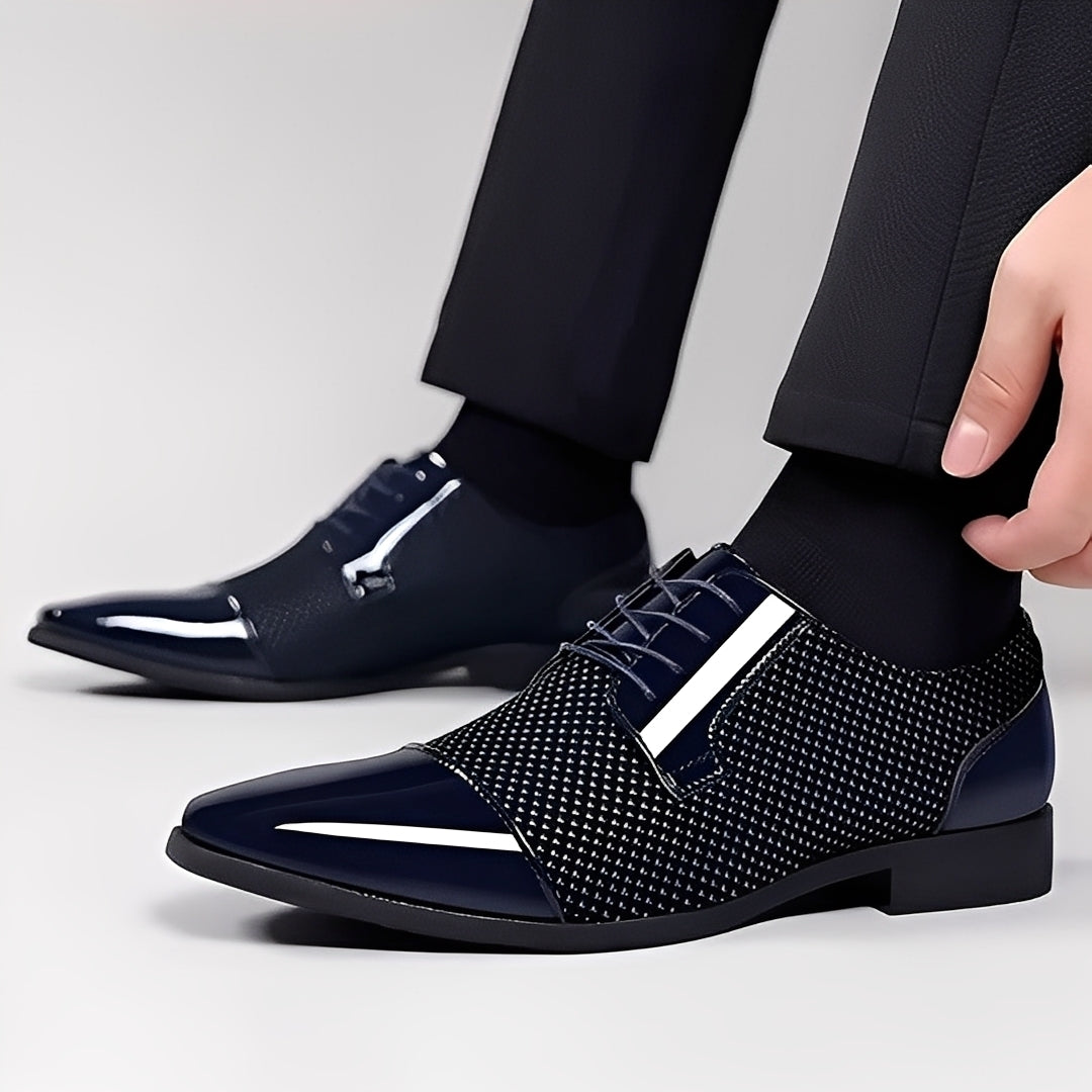 Trenton - Eleganckie formalne skórzane buty dla mężczyzn