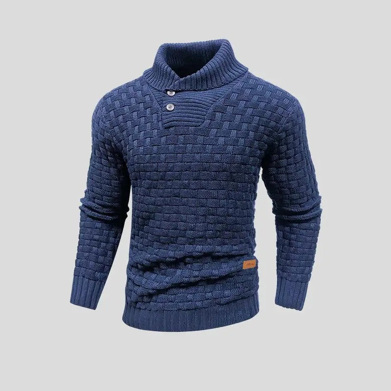 Eldon - Stylowy męski sweter z guzikami