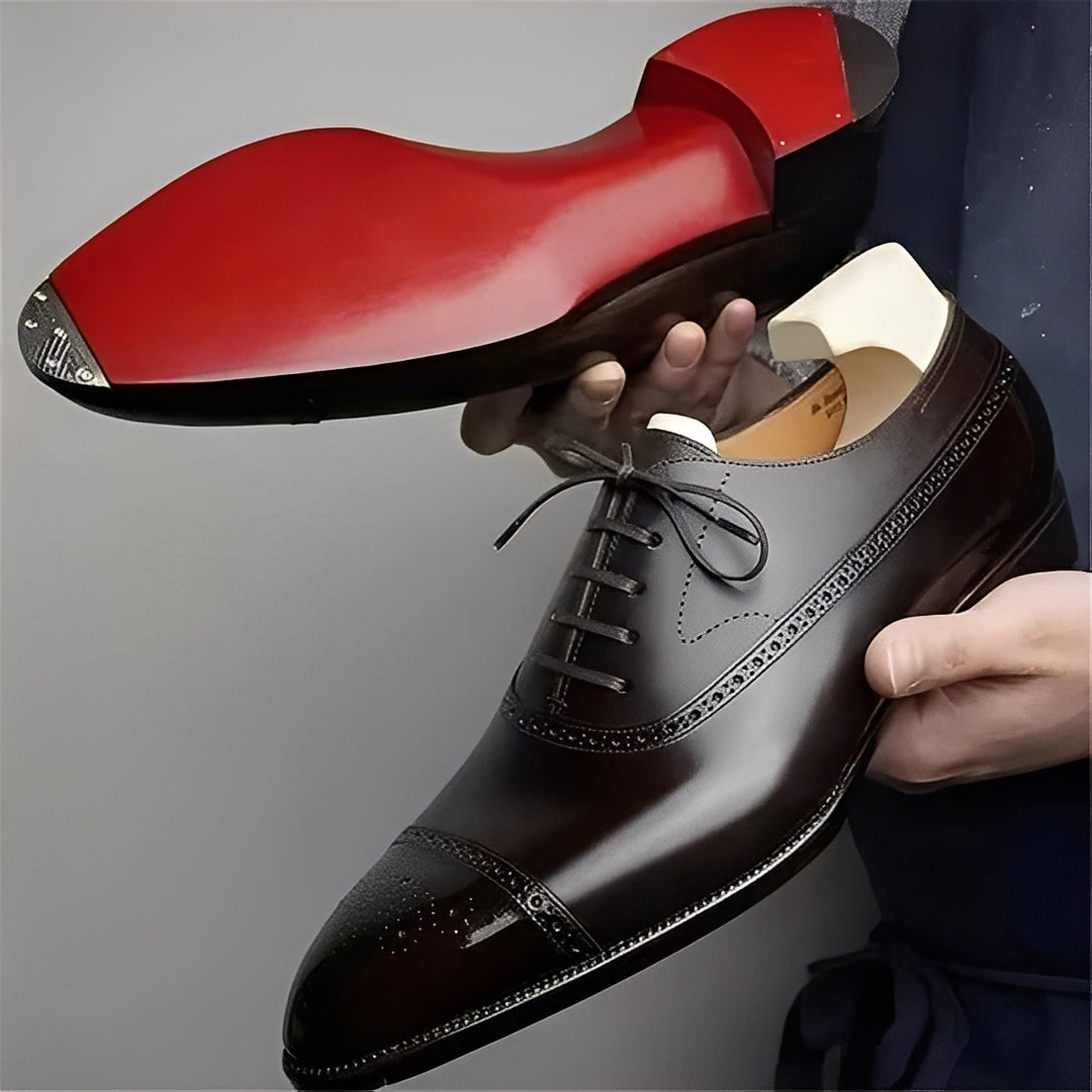 Fulton - Nowoczesne, stylowe, męskie skórzane buty brogue