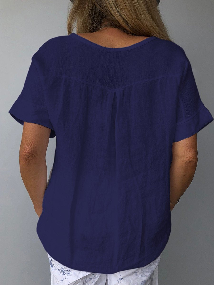 Elin – Everyday top made of cotton and flax