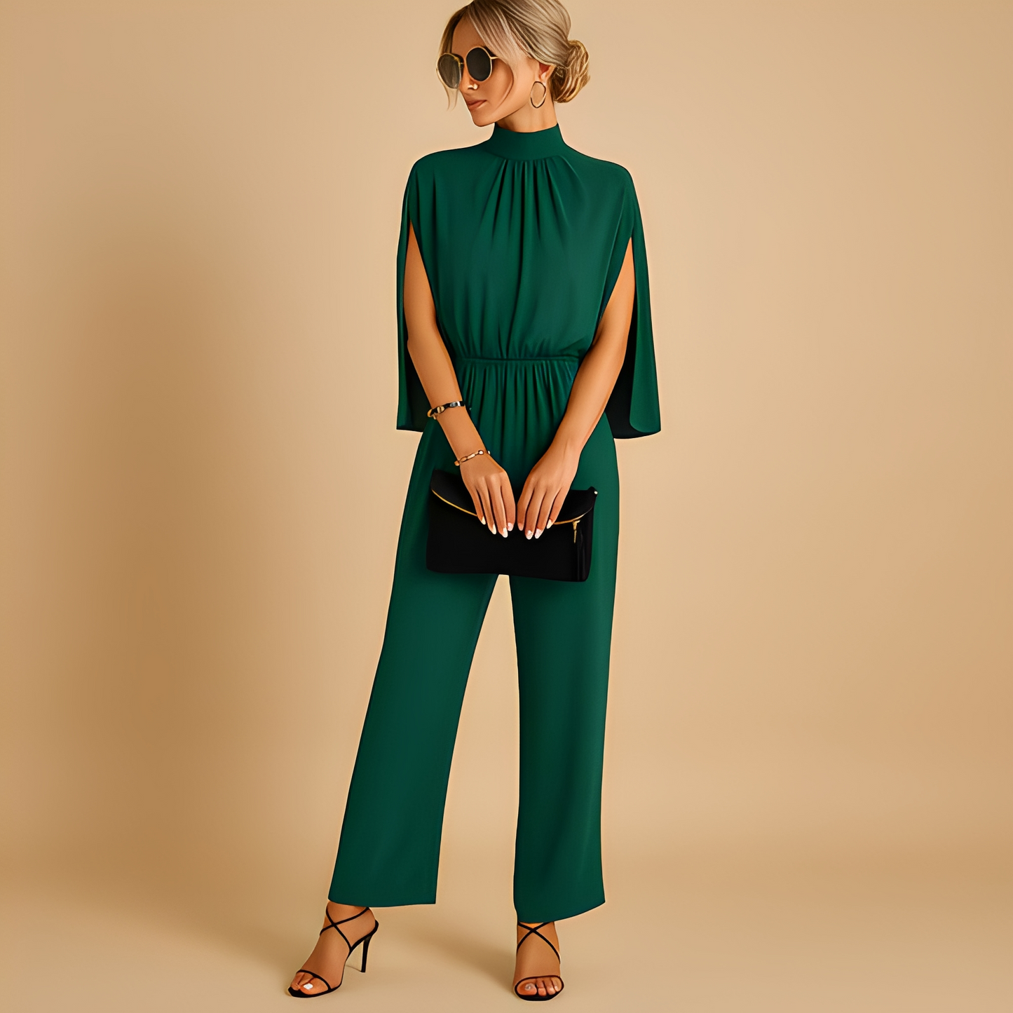Adelle - Elegant jumpsuit with turtleneck for women