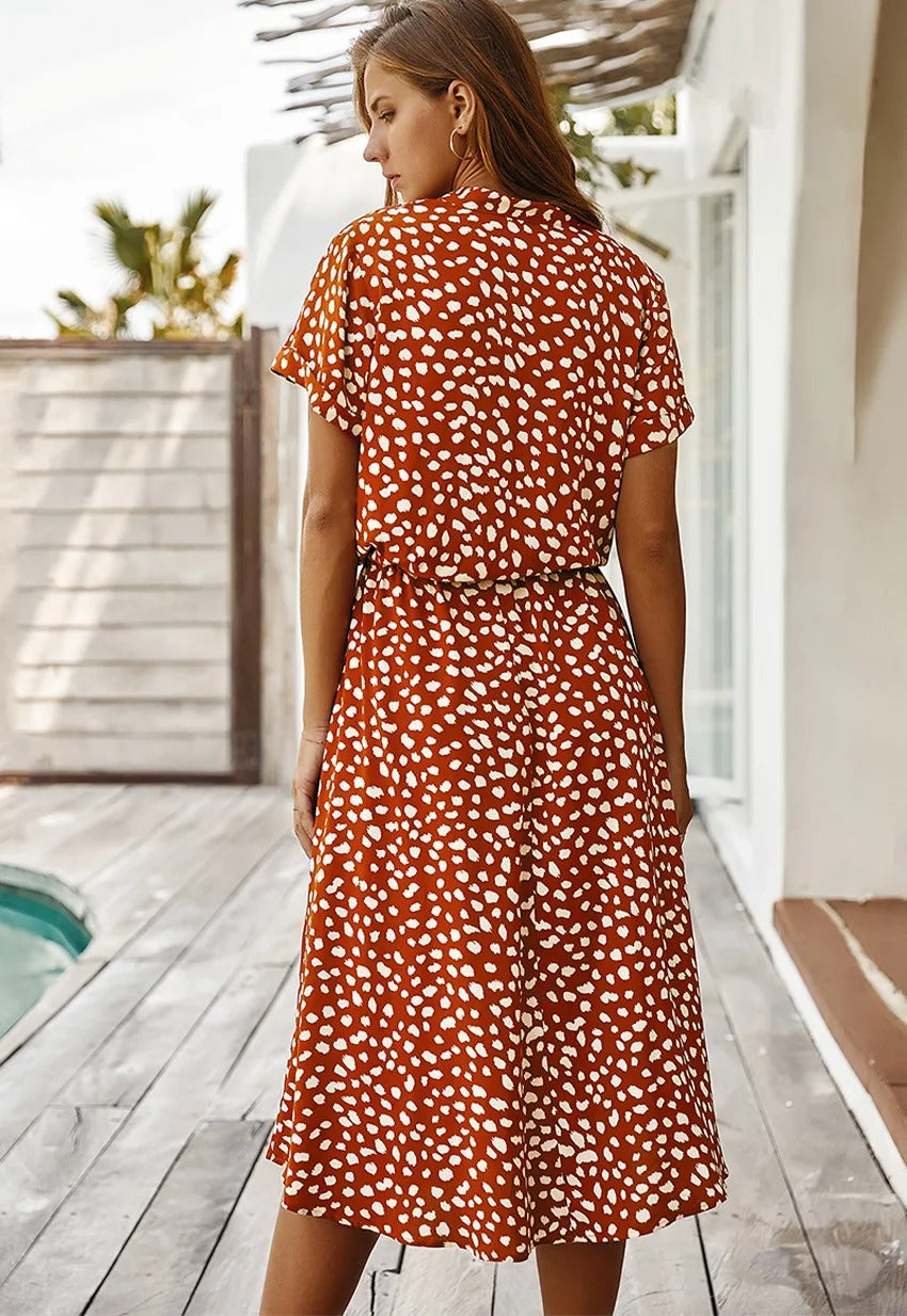 Vexana - Leichtes Sommerkleid Damen mit Print Elegant
