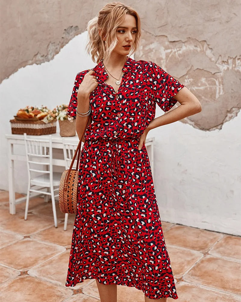 Vexana - Leichtes Sommerkleid Damen mit Print Elegant