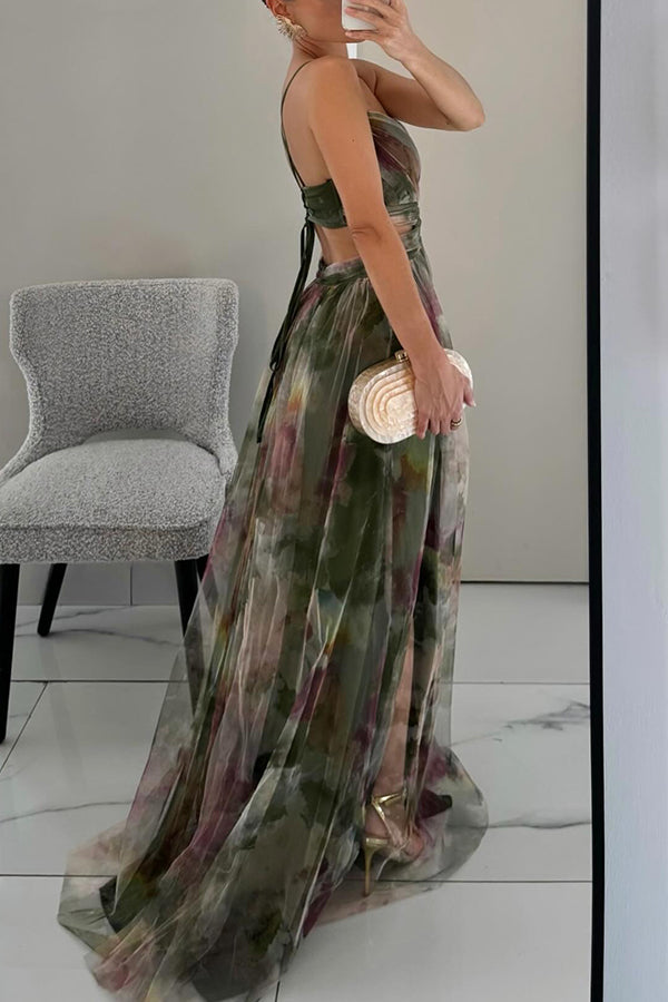 Gwendolyn - Stylowa Sukienka Maxi w Kwiaty Damska