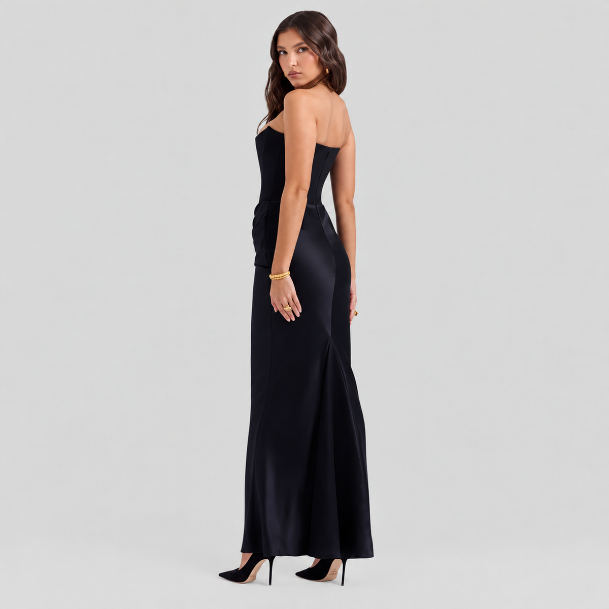 Elisabeth – Maxikleid elegancki z odkrytymi ramionami dla kobiet