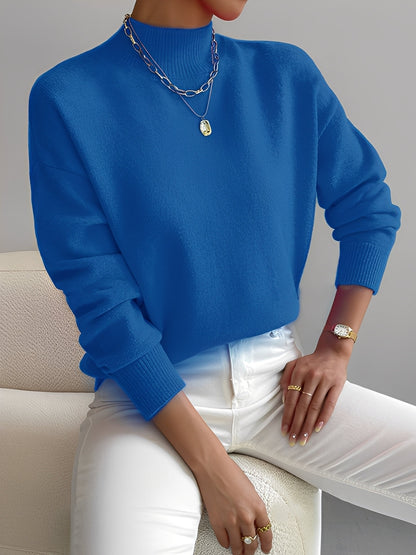 Roxana - Elegancki damski sweter z wysokim kołnierzem
