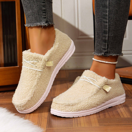 Mellony - Eleganckie płaskie buty Teddy dla kobiet