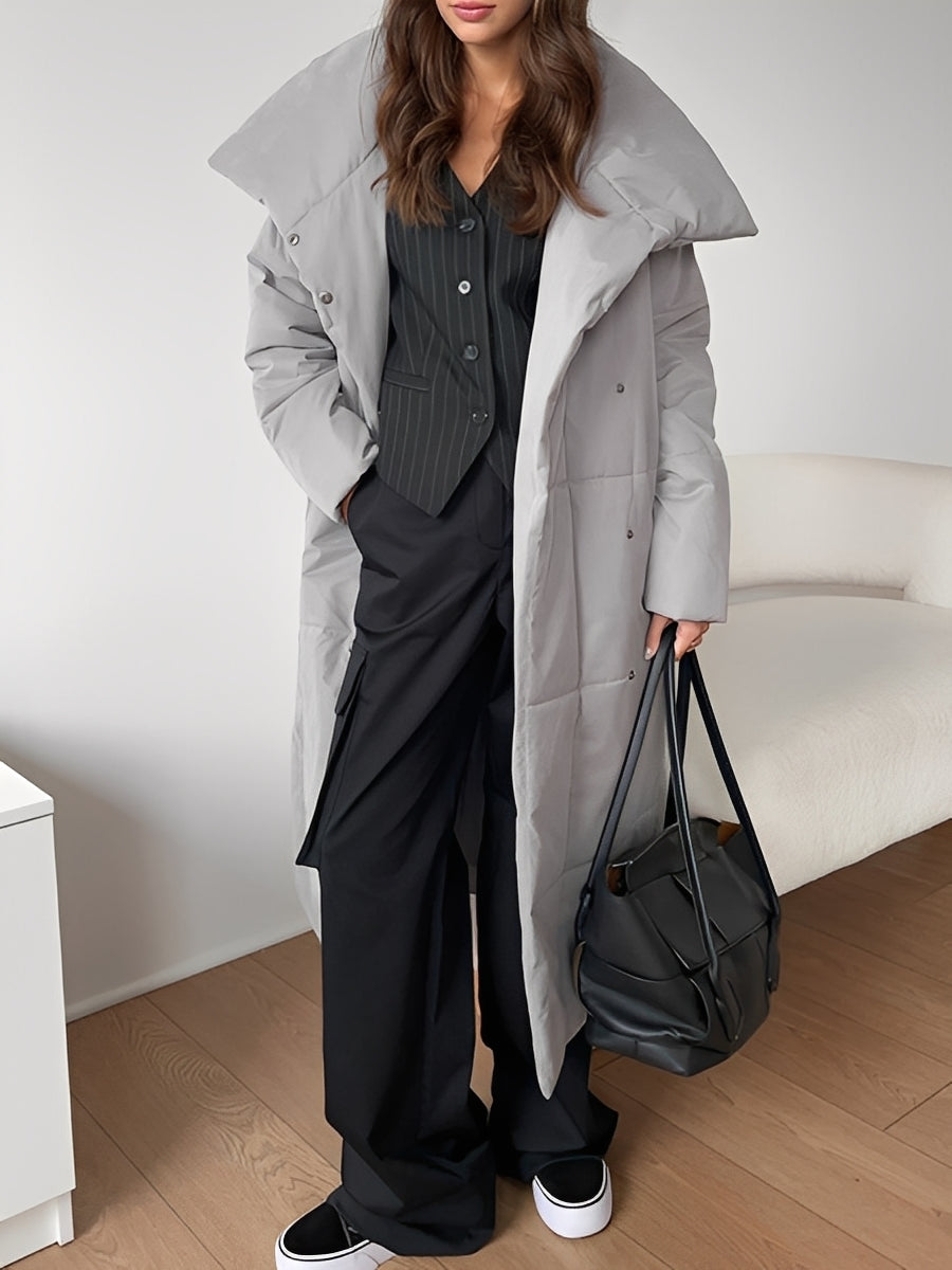 Adaline - Damska, długa, ciepła, pikowana kurtka