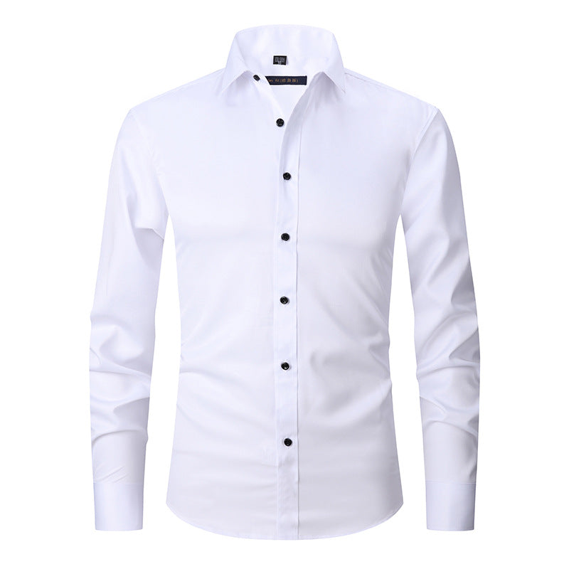 Jaren - Męska elegancka koszula ze stretchu z długimi rękawami