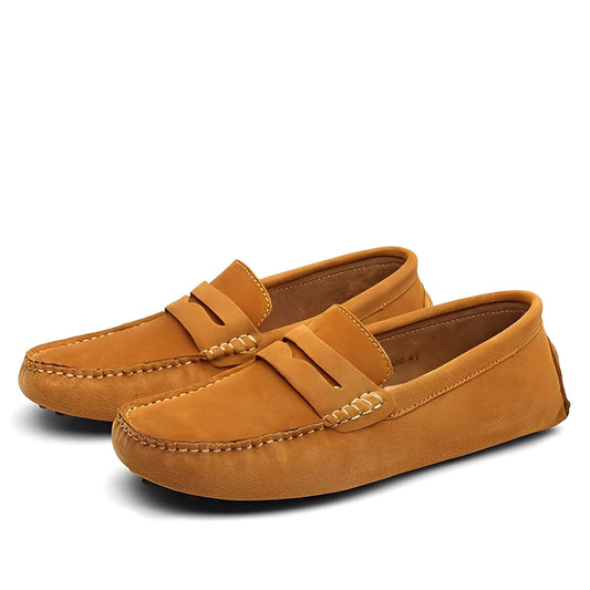Joshua - Stylowe męskie mokasyny z zamszu