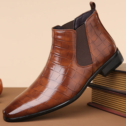 Gladwin - Stylowe, połyskujące skórzane buty dla mężczyzn
