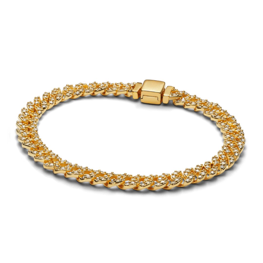 Soraya – bransoletka łańcuchowa z moissanitem złoto 18K