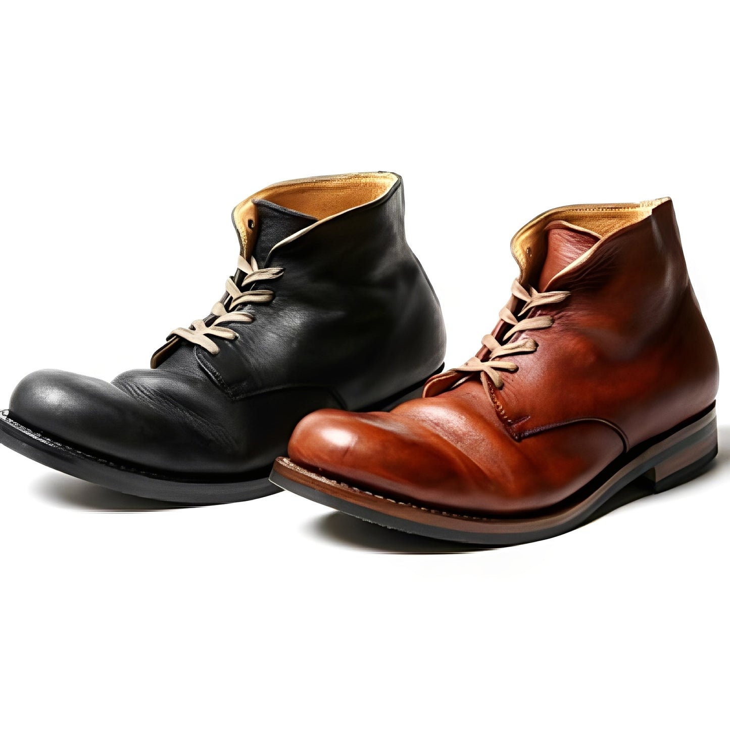 Roscoe - Klasyczne męskie buty z okrągłą cholewką