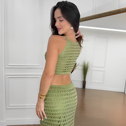 Emma - Letnia sukienka z dzianiny z wycięciami dla pań