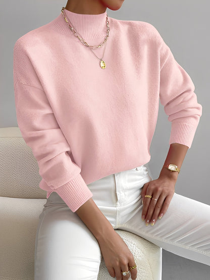 Roxana - Elegancki damski sweter z wysokim kołnierzem