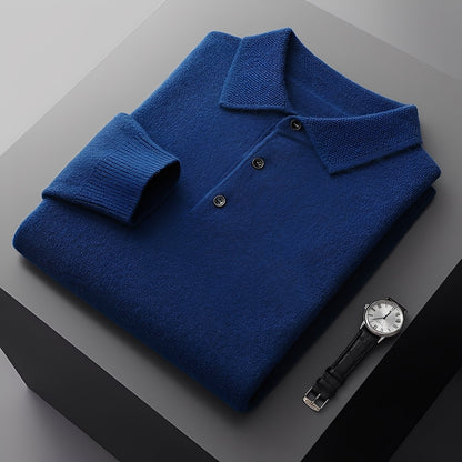 Romilly - Stylowy kaszmirowy sweter polo dla mężczyzn