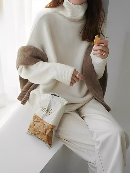 Gloria - Szykowny wełniany golf damski