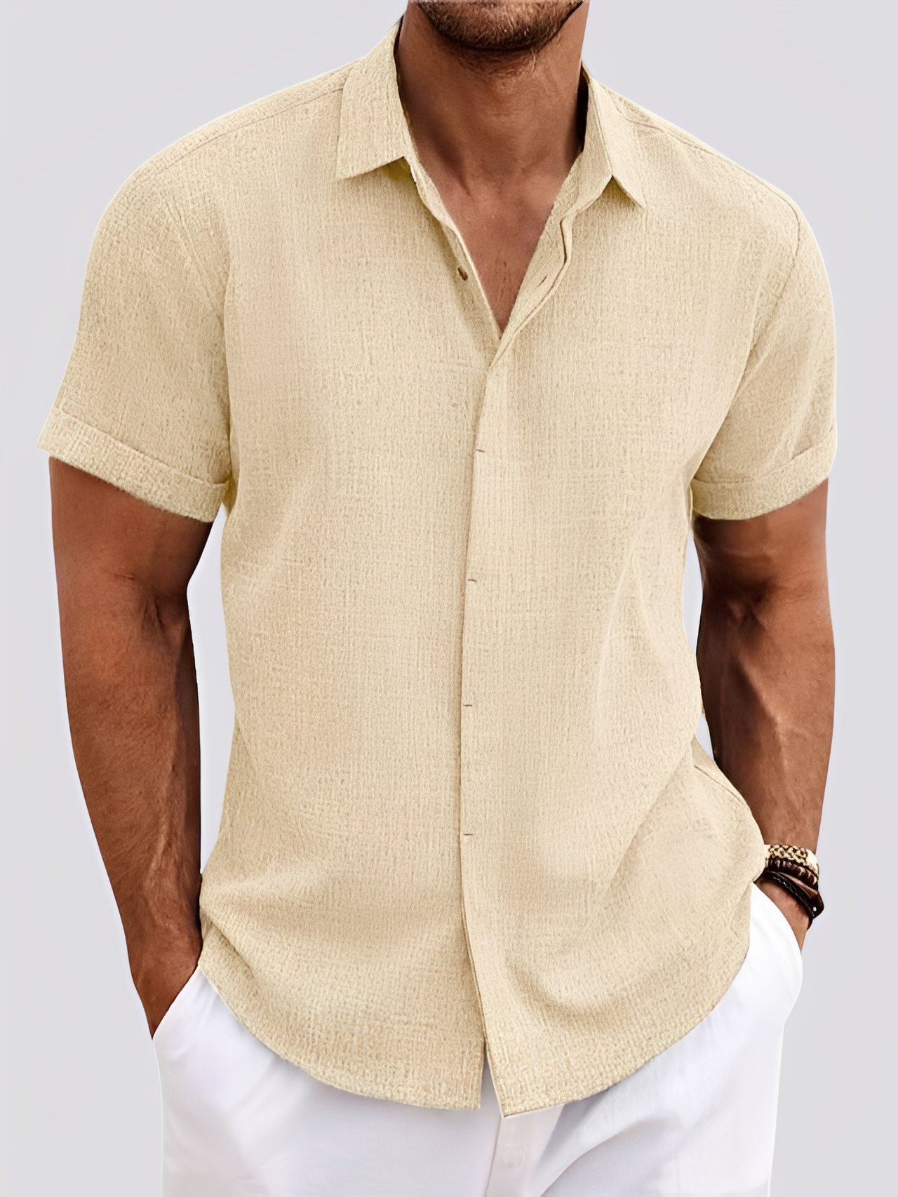 Declan - Herrenhemd mit Knöpfen für den Alltag