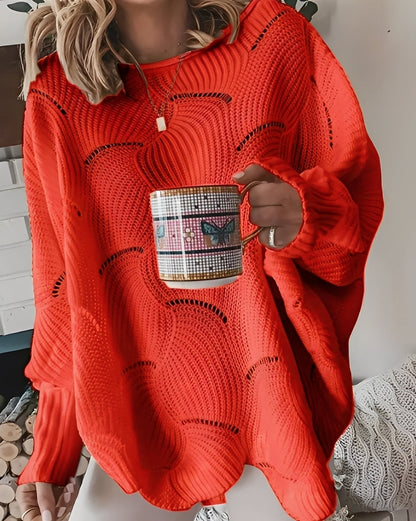 Kassandra - Modny, wycięty damski sweterek