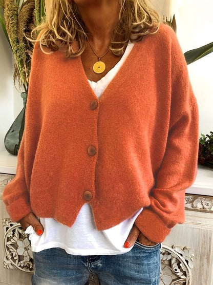 Evette - Kobiecy sweter z guzikami, luźny