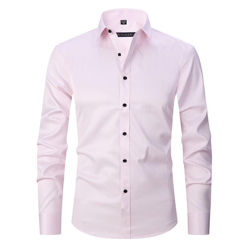 Jaren - Męska elegancka koszula ze stretchu z długimi rękawami