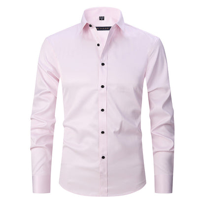Jaren - Męska elegancka koszula ze stretchu z długimi rękawami