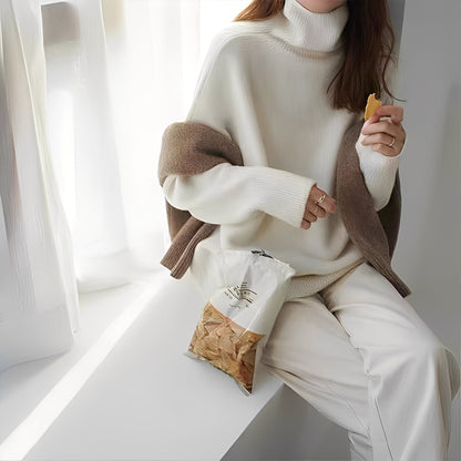 Clémentine - Szykowny sweter z golfem dla kobiet