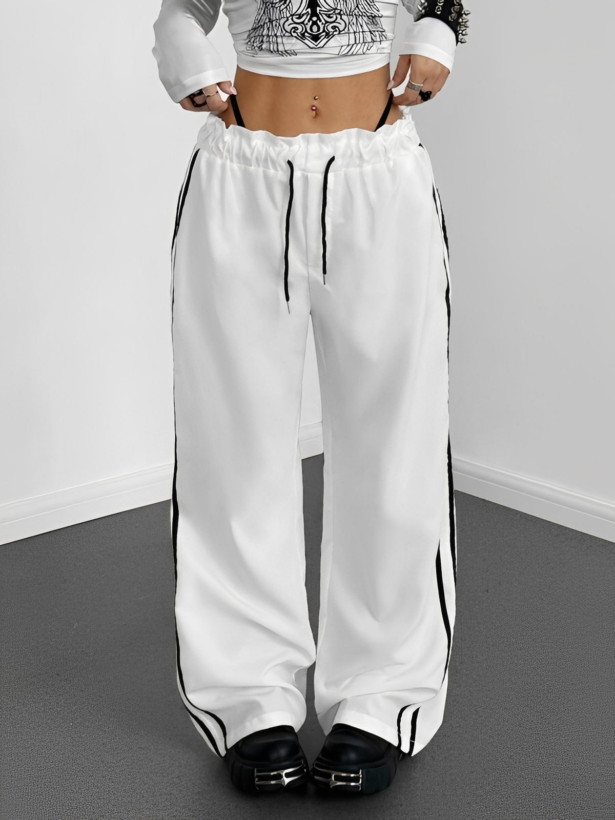 Eleanor - Sportowe, szerokie spodnie o prostym kroju dla kobiet