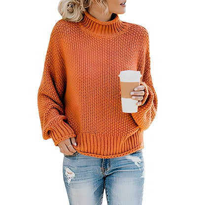 Evalyn - Luźny damski sweter z golfem
