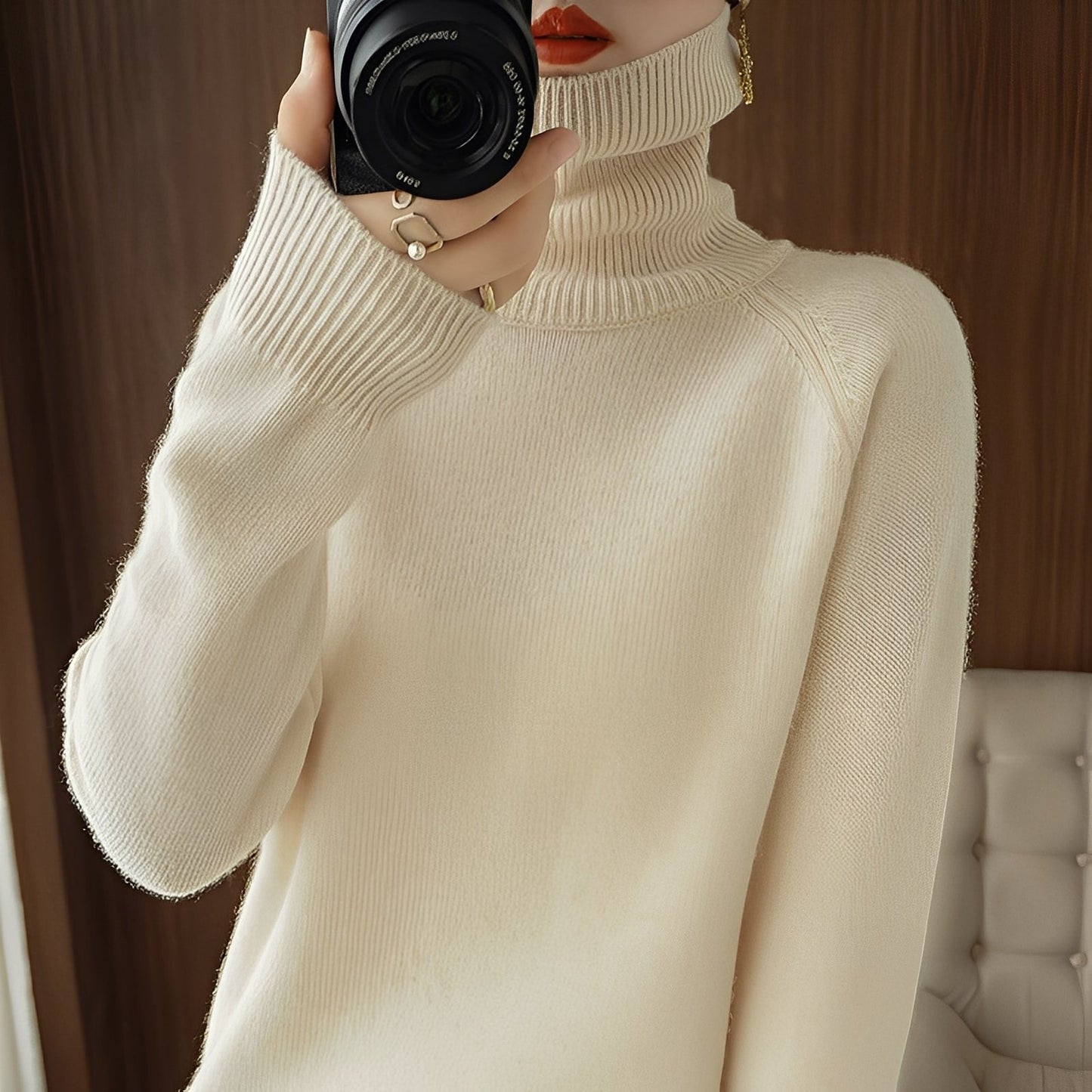 Kaycee - Stylowy damski sweter z golfem