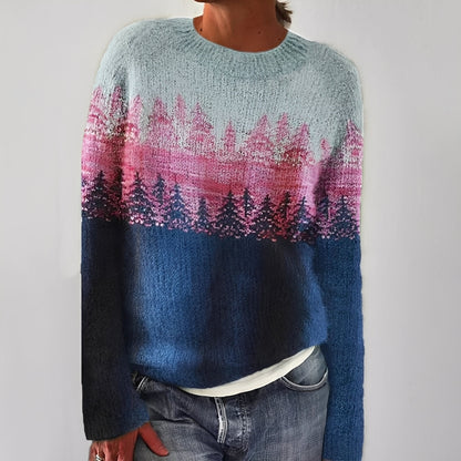 Heather - Tradycyjny damski sweter z wzorem