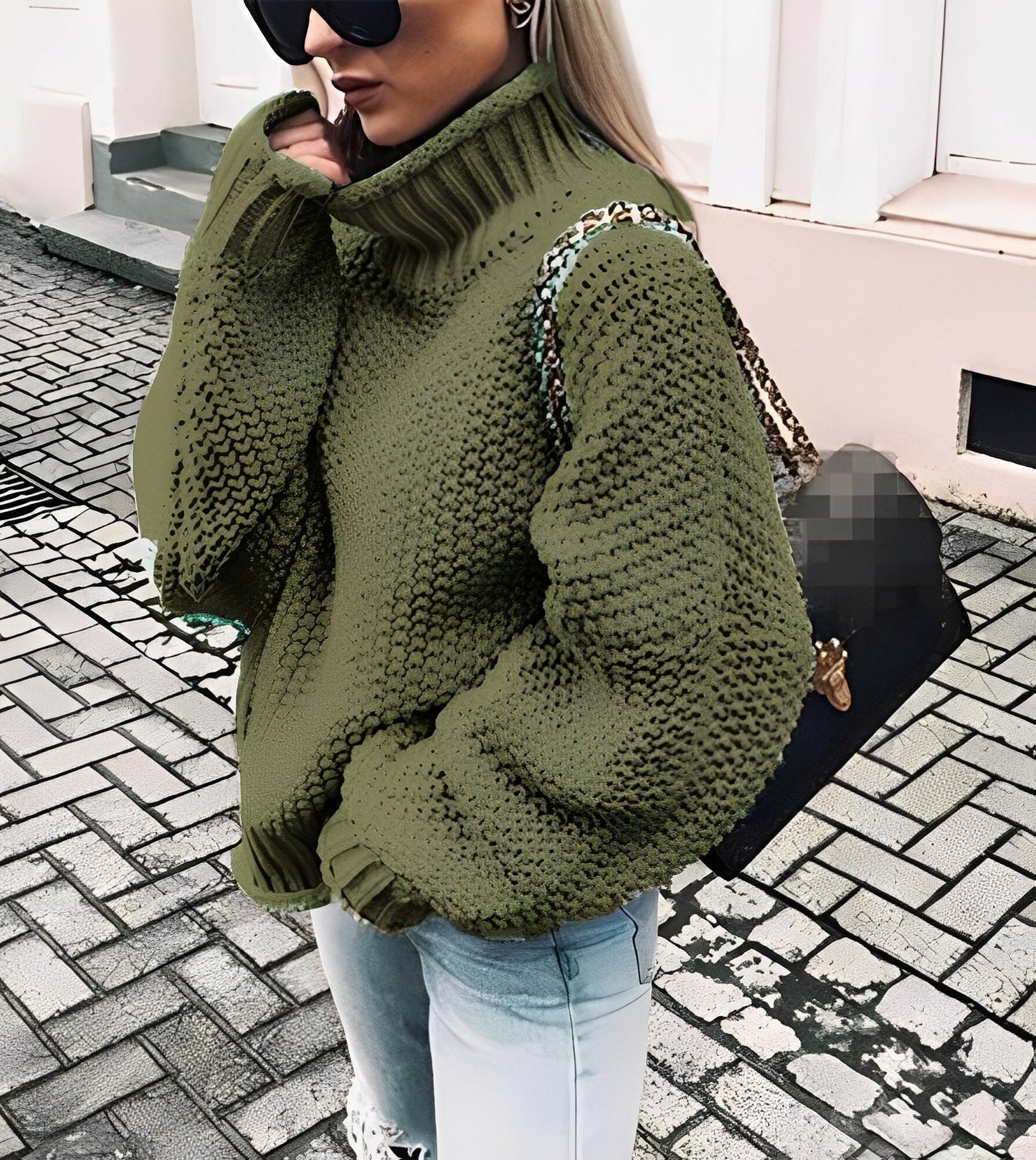 Nicola - Bardzo gruby, luźny golf dla kobiet